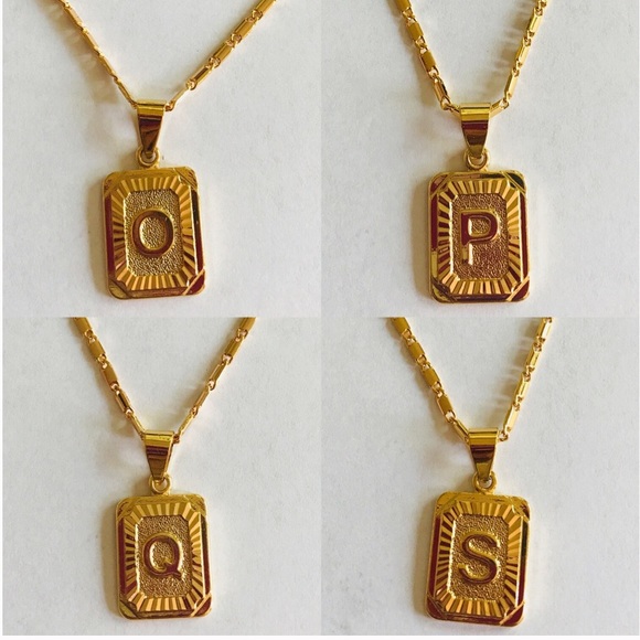 Letters Necklaces 18k Yellow Gold Plated - Picture 2 of 8